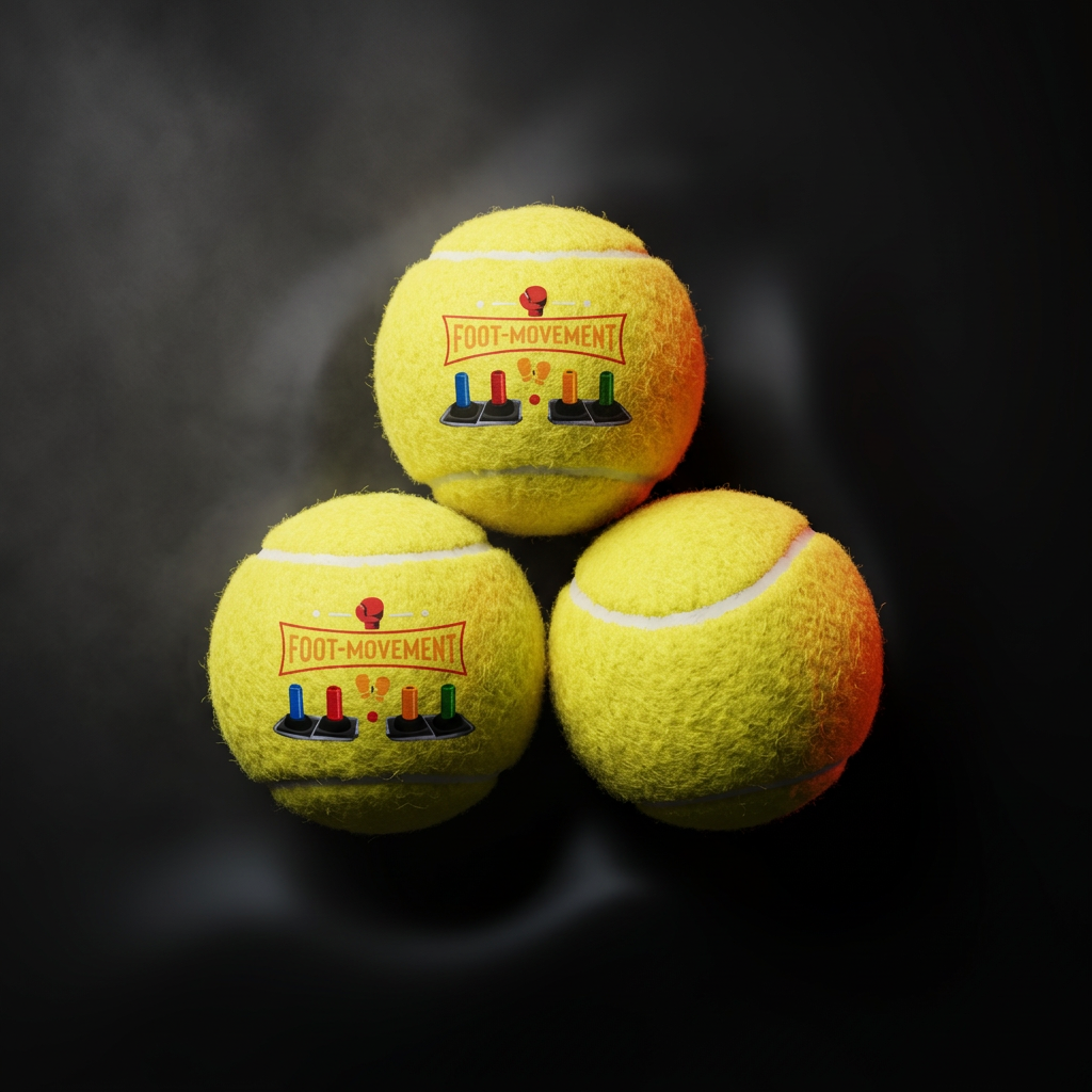 Foot-Movement branded training tennis balls